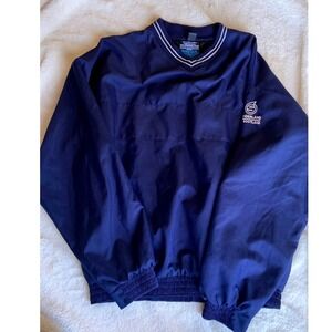 Sunderland of Scotland Mens Navy V Neck Weatherbeater Pullover Long Sleeve Small